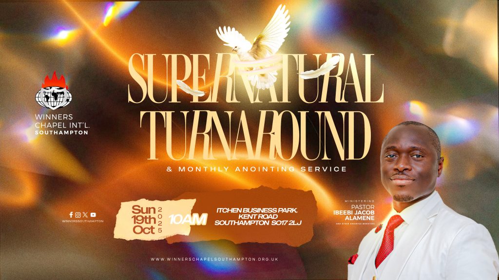 Supernatural turnaround Monthly anointing service